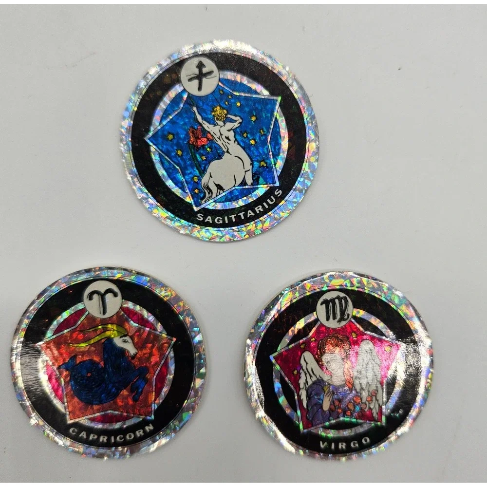 Zodiac Horoscope Astrology Stickers Lot Sagittarius Capricorn Virgo‎ Shiny
